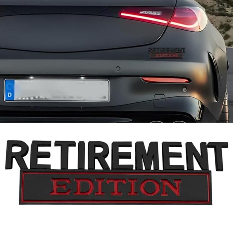 Retirement Edition - Emblem Sticker Badge, Funny Decals for Car, Truck, SUV, Motorcycle - TE030