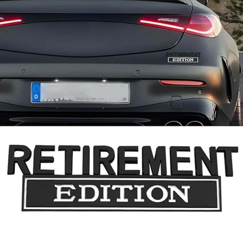 Retirement Edition - Emblem Sticker Badge, Funny Decals for Car, Truck, SUV, Motorcycle - TE030
