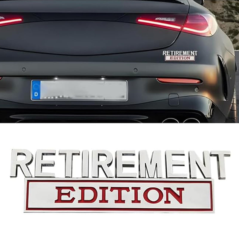 Retirement Edition - Emblem Sticker Badge, Funny Decals for Car, Truck, SUV, Motorcycle - TE030
