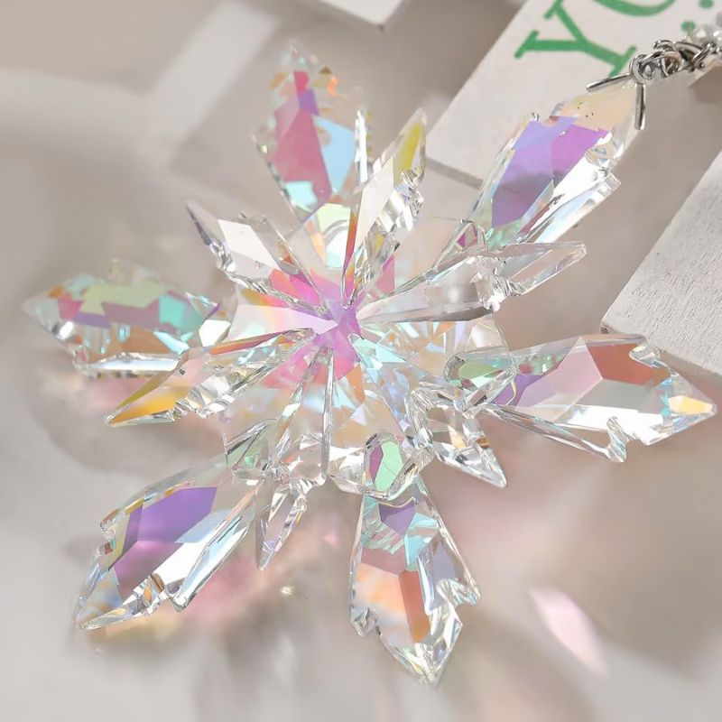 Crystal Snowflake Suncatcher ❄️