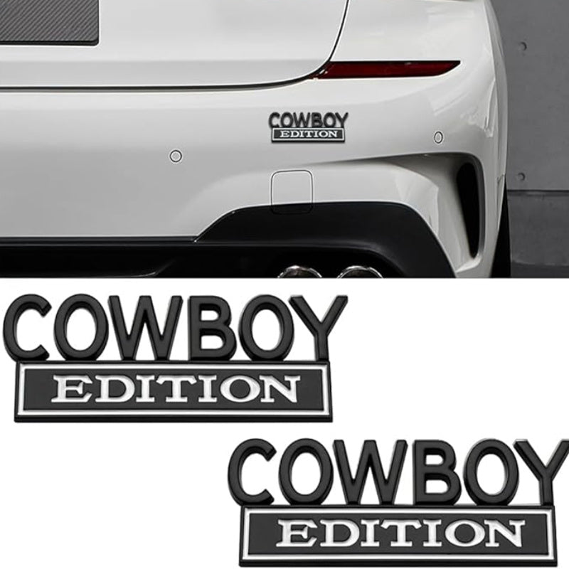 Cowboy Edition - Emblem Sticker Badge, Funny Decals for Car, Truck, SUV, Motorcycle - TE021