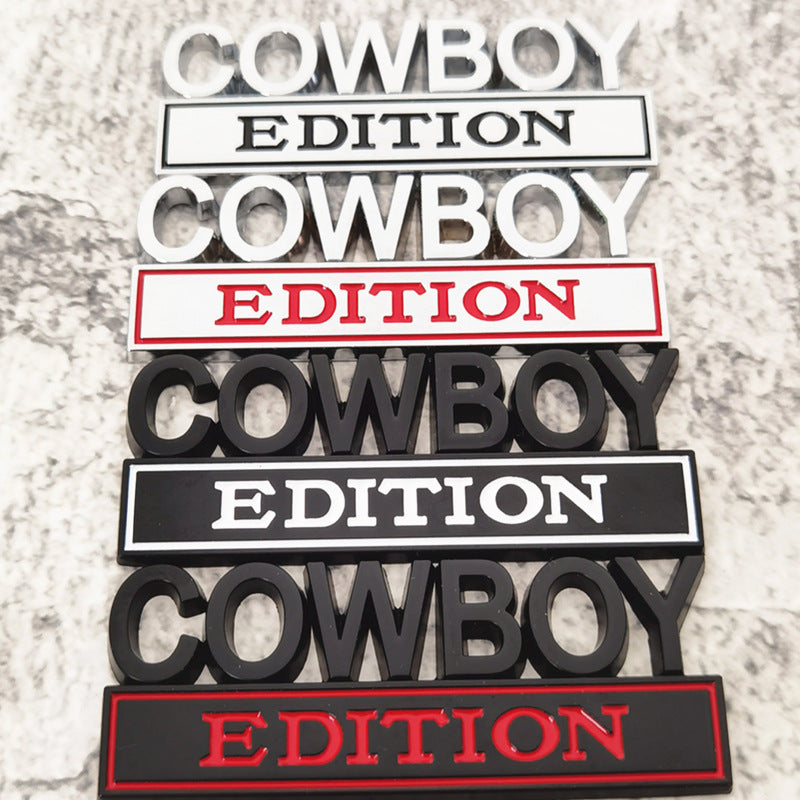 Cowboy Edition - Emblem Sticker Badge, Funny Decals for Car, Truck, SUV, Motorcycle - TE021