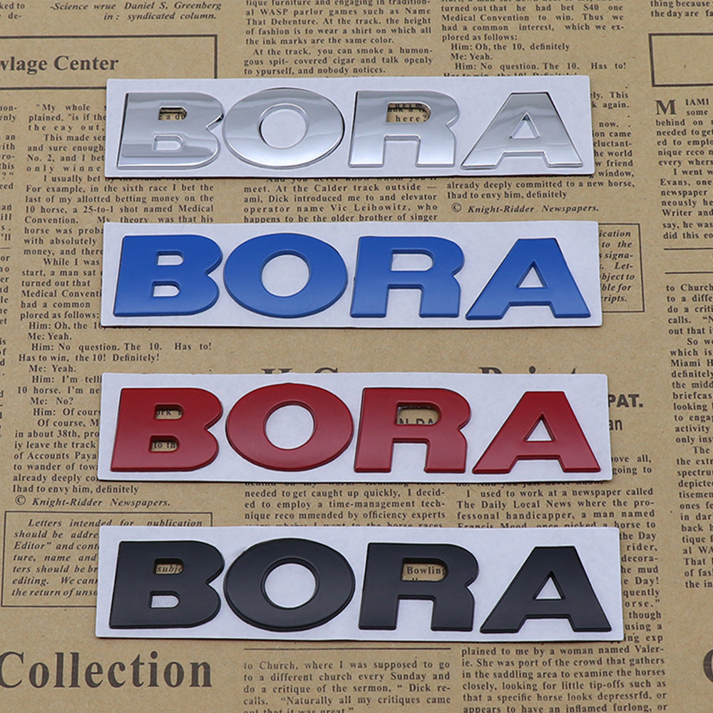Bora - Emblem Sticker Badge, Funny Decals for Car, Truck, SUV, Motorcycle - TE032