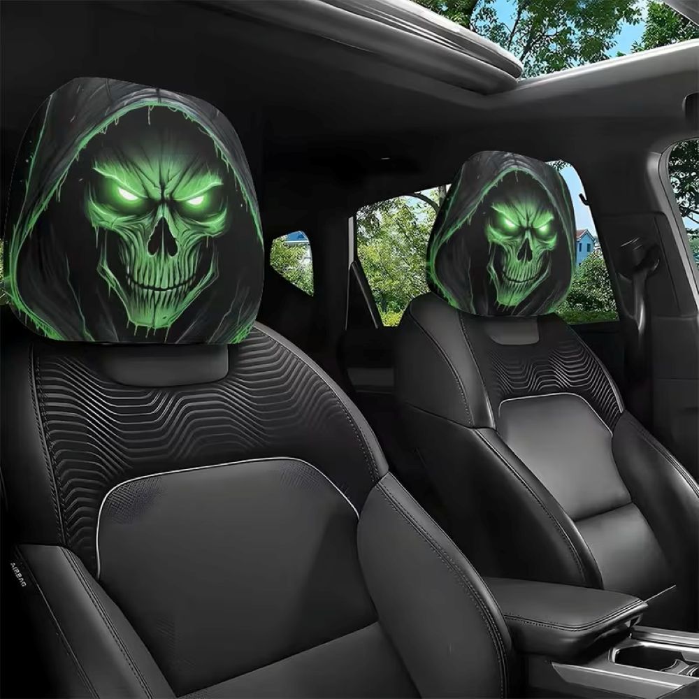 Funny Cartoon Car Headrest Covers β 2PCS Universal Fit