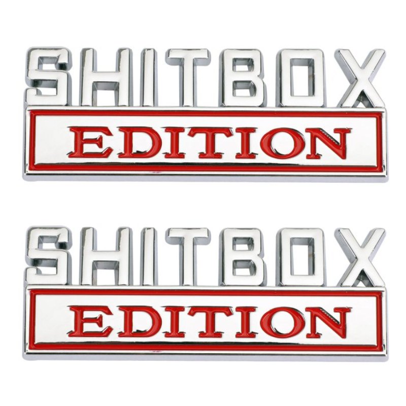 Shitbox Edition - Emblem Sticker Badge, Funny Decals for Car, Truck, SUV, Motorcycle - TE016