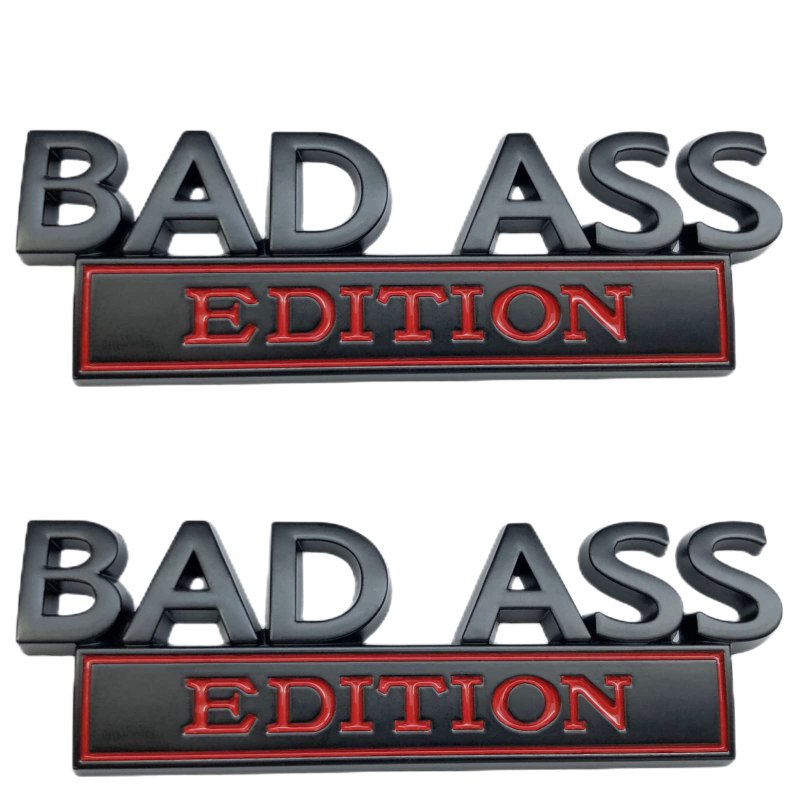 Bad Ass Edition - Emblem Sticker Badge, Funny Decals for Car, Truck, SUV, Motorcycle - TE005