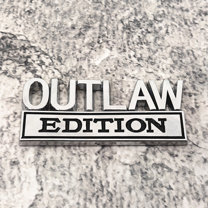 Outlaw Edition - Emblem Sticker Badge, Funny Decals for Car, Truck, SUV, Motorcycle - TE015