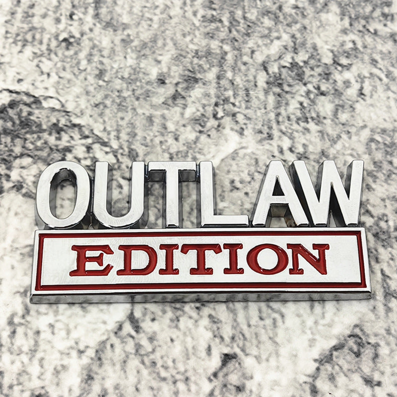 Outlaw Edition - Emblem Sticker Badge, Funny Decals for Car, Truck, SUV, Motorcycle - TE015