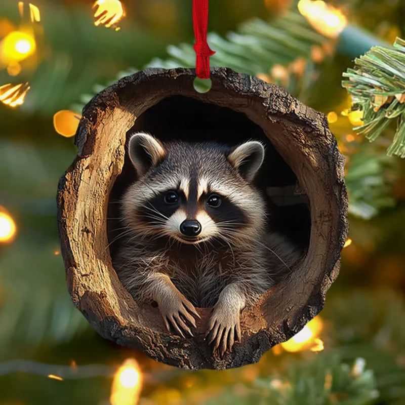 Racoon - Animal Christmas Ornament CH003