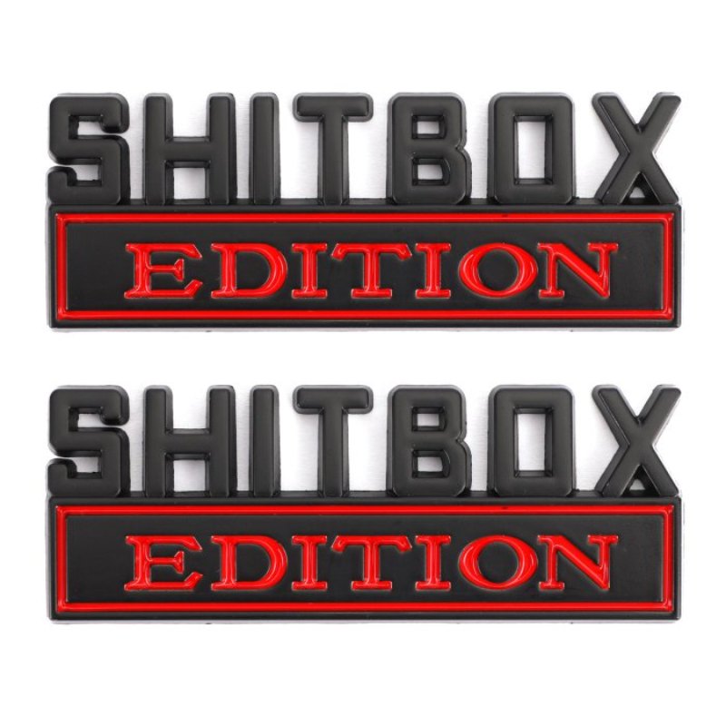 Shitbox Edition - Emblem Sticker Badge, Funny Decals for Car, Truck, SUV, Motorcycle - TE016