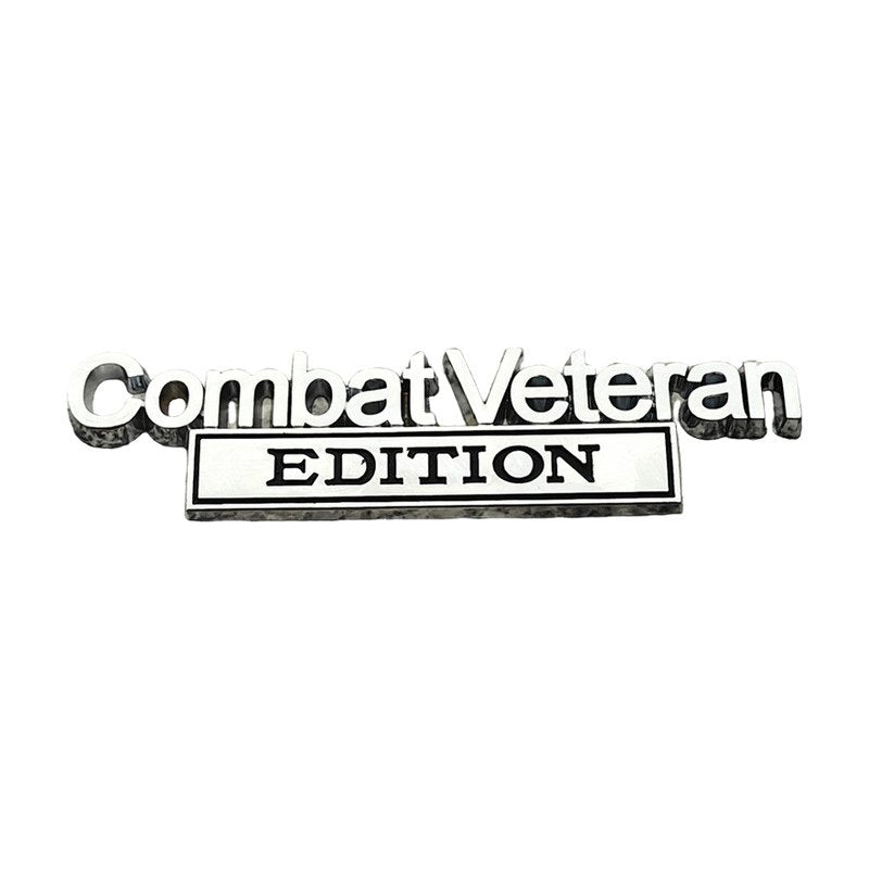 Combat Veteran - Emblem Sticker Badge, Funny Decals for Car, Truck, SUV, Motorcycle - TE007