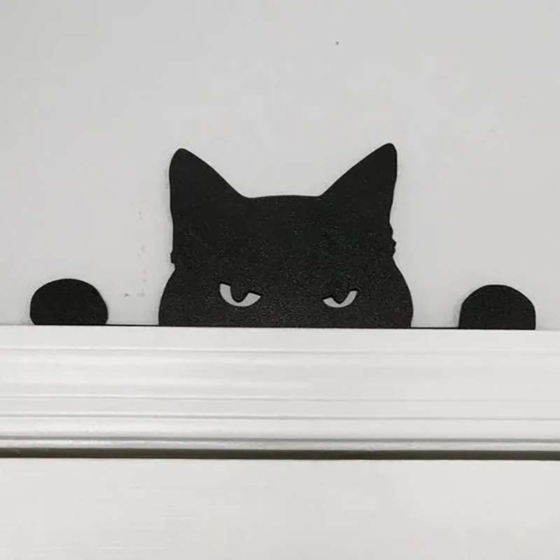Angry Cat Metal Door Topper