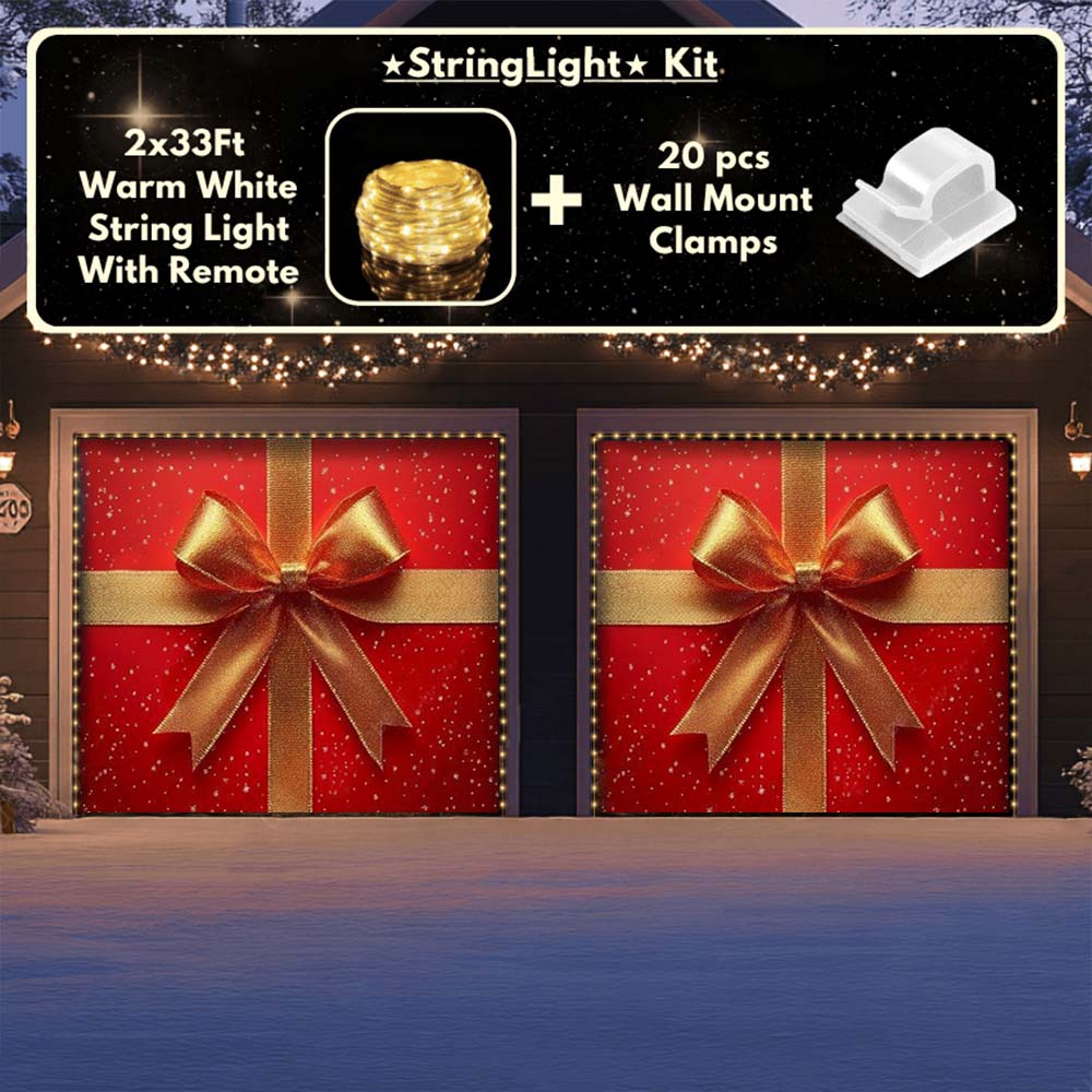 Gift Wrap Christmas Garage Door Covers D487