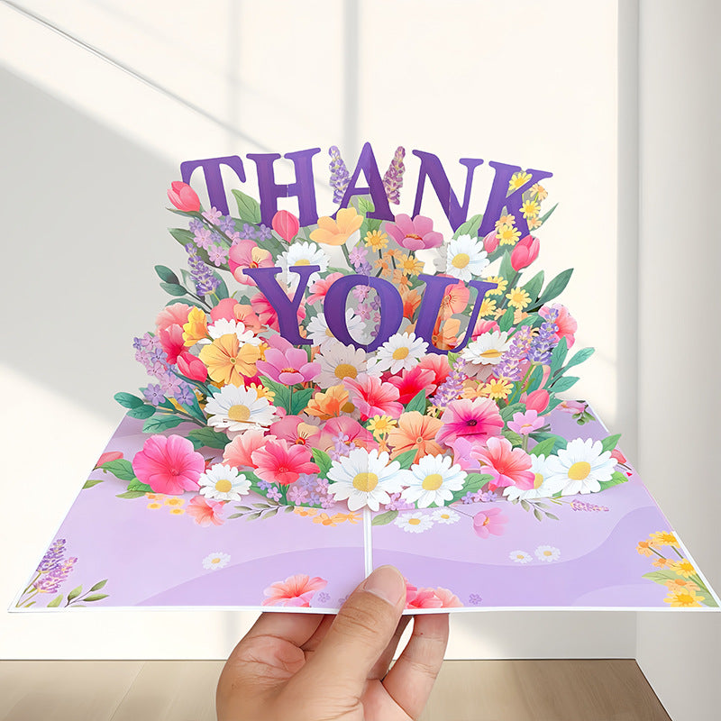 Vibrant 3D Butterfly & Daisy Pop-Up Greeting Card💐🦋