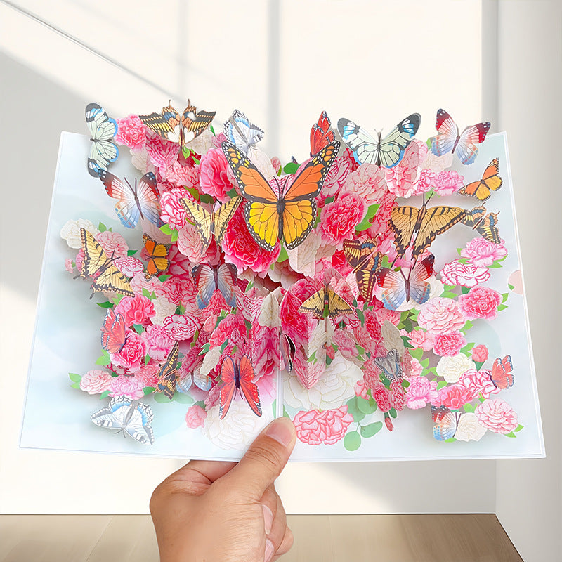 Vibrant 3D Butterfly & Daisy Pop-Up Greeting Card💐🦋