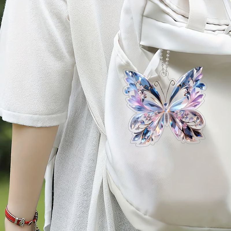 Crystal Butterfly Acrylic Pendant
