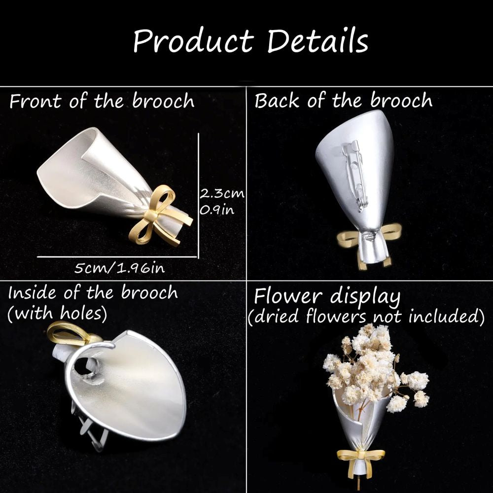 Real Flower Keepsake Brooch - Personalized Your Own Floral