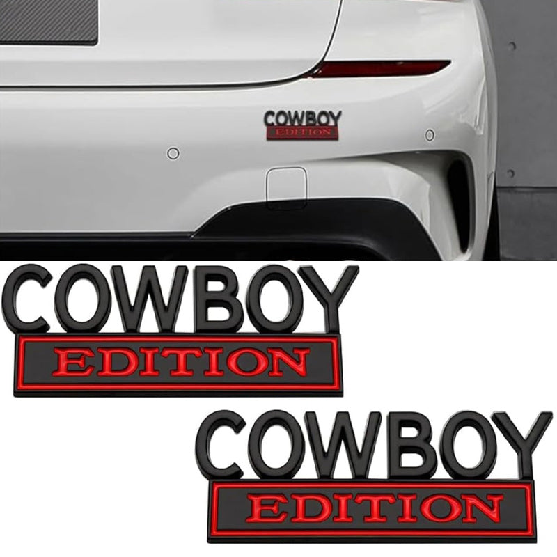 Cowboy Edition - Emblem Sticker Badge, Funny Decals for Car, Truck, SUV, Motorcycle - TE021