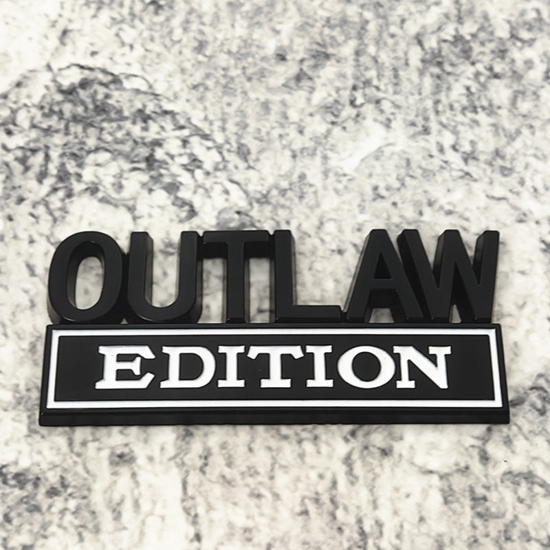 Outlaw Edition - Emblem Sticker Badge, Funny Decals for Car, Truck, SUV, Motorcycle - TE015