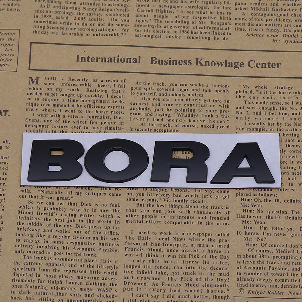 Bora - Emblem Sticker Badge, Funny Decals for Car, Truck, SUV, Motorcycle - TE032