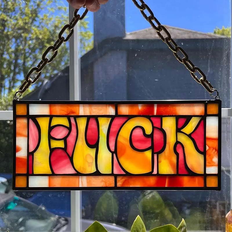Colorful Addition - F*ck Suncatcher