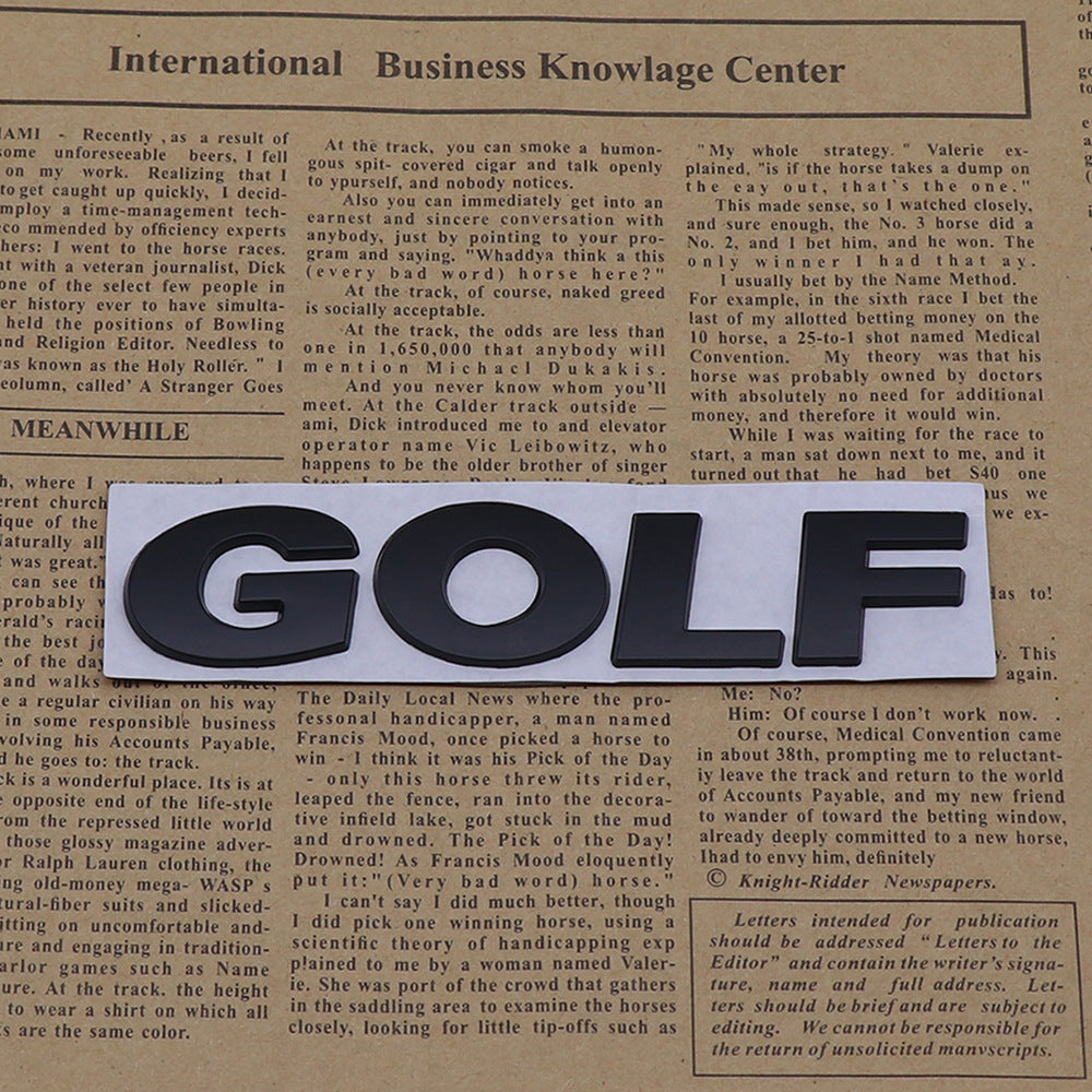 Golf - Emblem Sticker Badge, Funny Decals for Car, Truck, SUV, Motorcycle - TE033