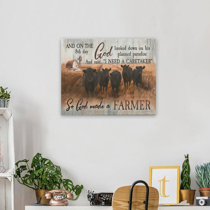 God Made a Farmer - D364 - Gallery Wrapped Canvas Prints