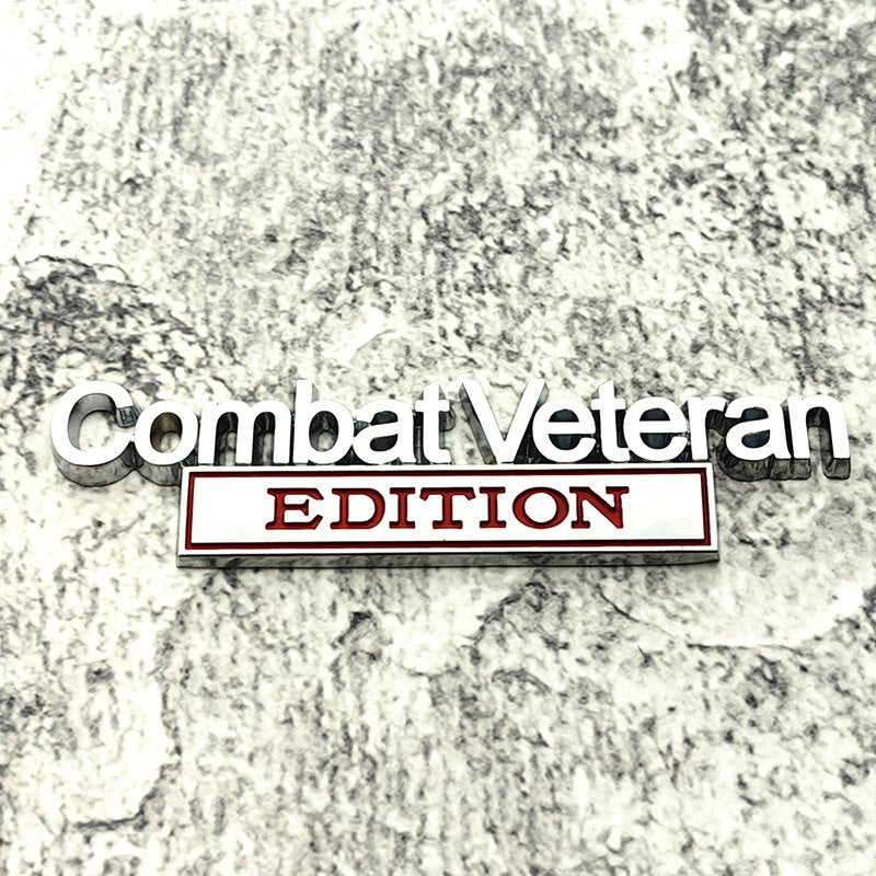 Combat Veteran - Emblem Sticker Badge, Funny Decals for Car, Truck, SUV, Motorcycle - TE007