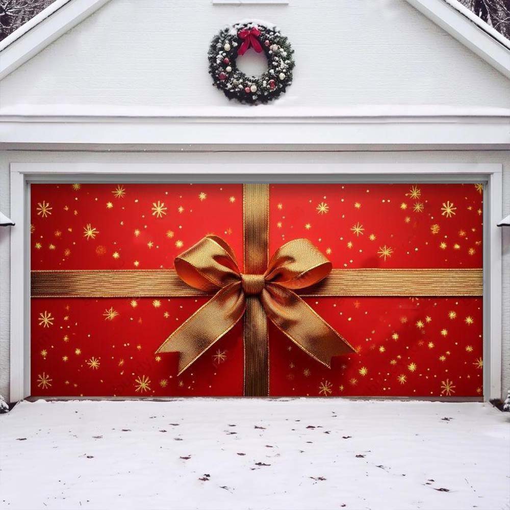 Gift Wrap Christmas Garage Door Covers D487