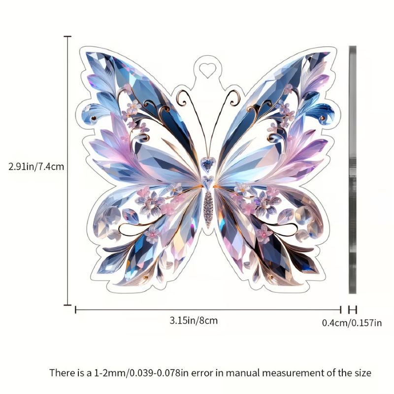Crystal Butterfly Acrylic Pendant