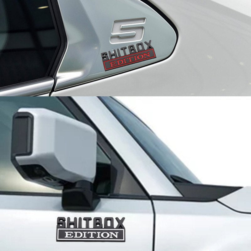 Shitbox Edition - Emblem Sticker Badge, Funny Decals for Car, Truck, SUV, Motorcycle - TE016