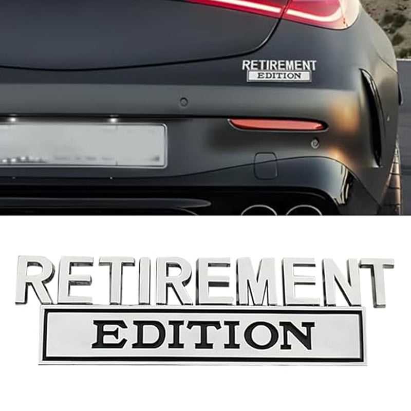 Retirement Edition - Emblem Sticker Badge, Funny Decals for Car, Truck, SUV, Motorcycle - TE030