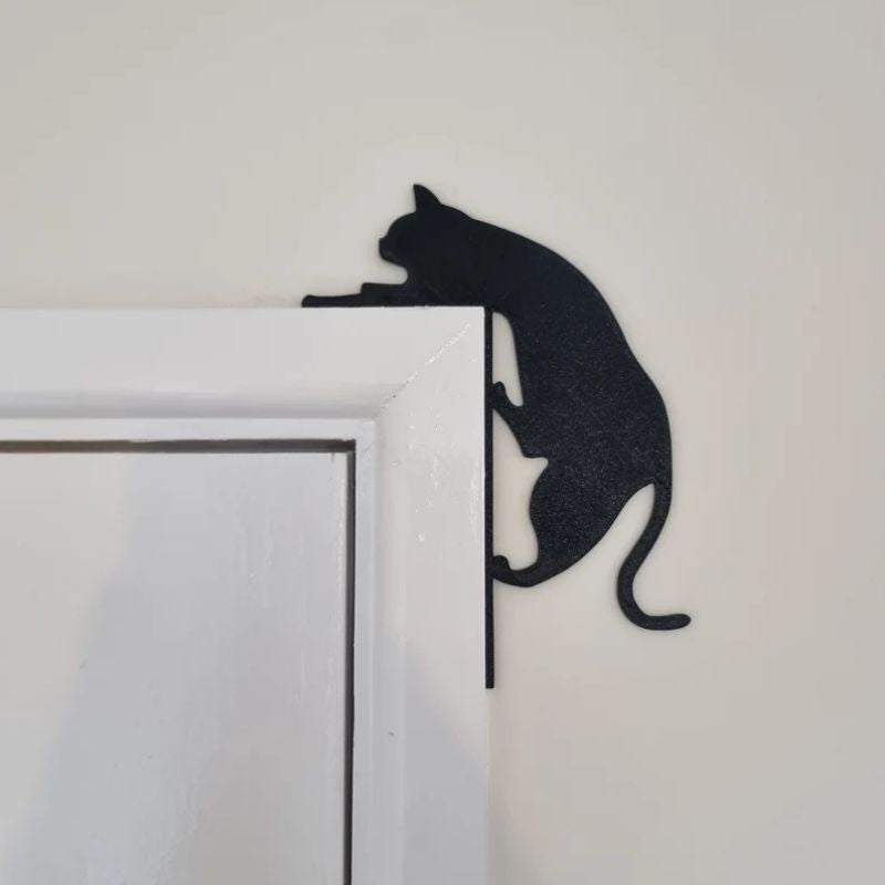 Climbing Cat Metal Door Topper DT030
