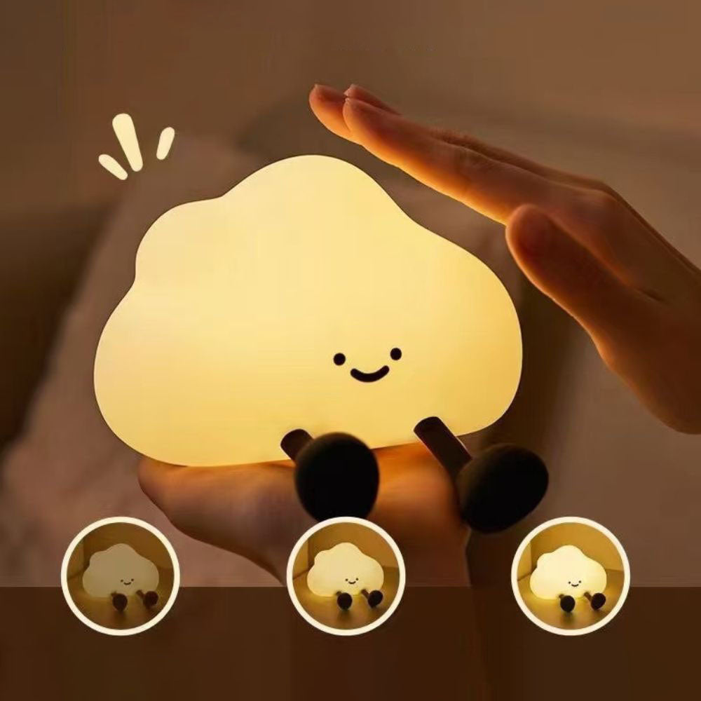 Animal Silicone Soft Night Lights with Touch Sensor - Fluffy Cloud