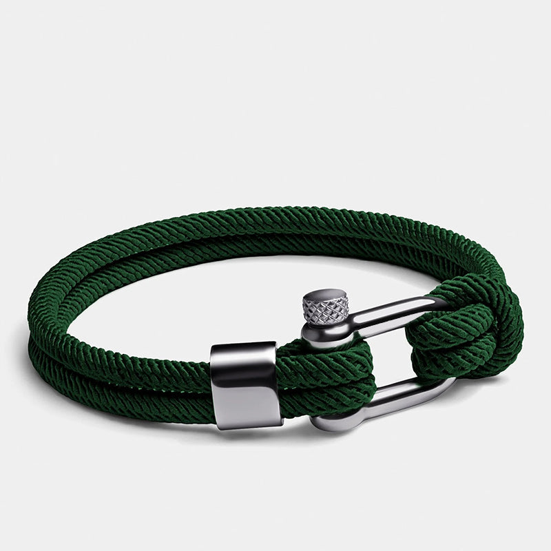 Braided Rope with Metallic Clasp Bracelet