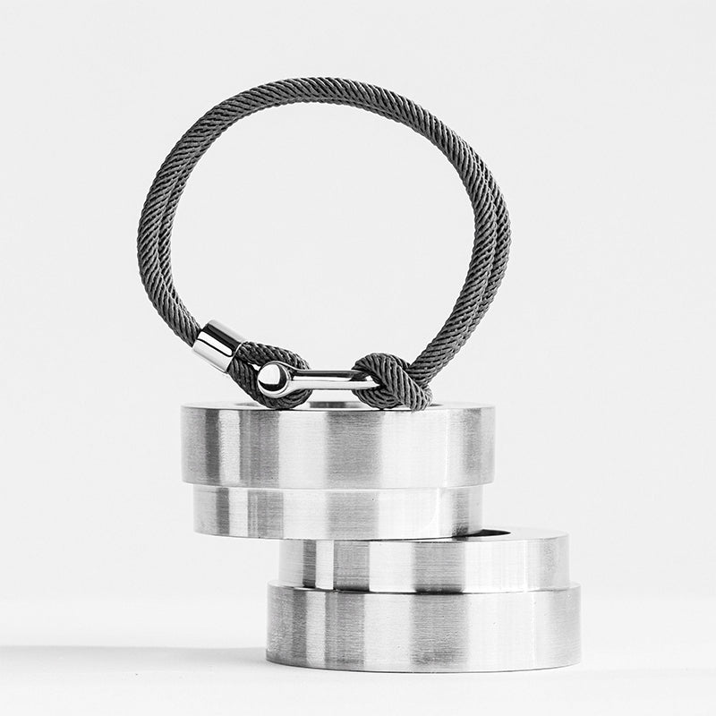 Braided Rope with Metallic Clasp Bracelet