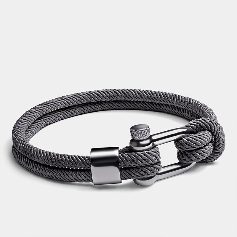 Braided Rope with Metallic Clasp Bracelet