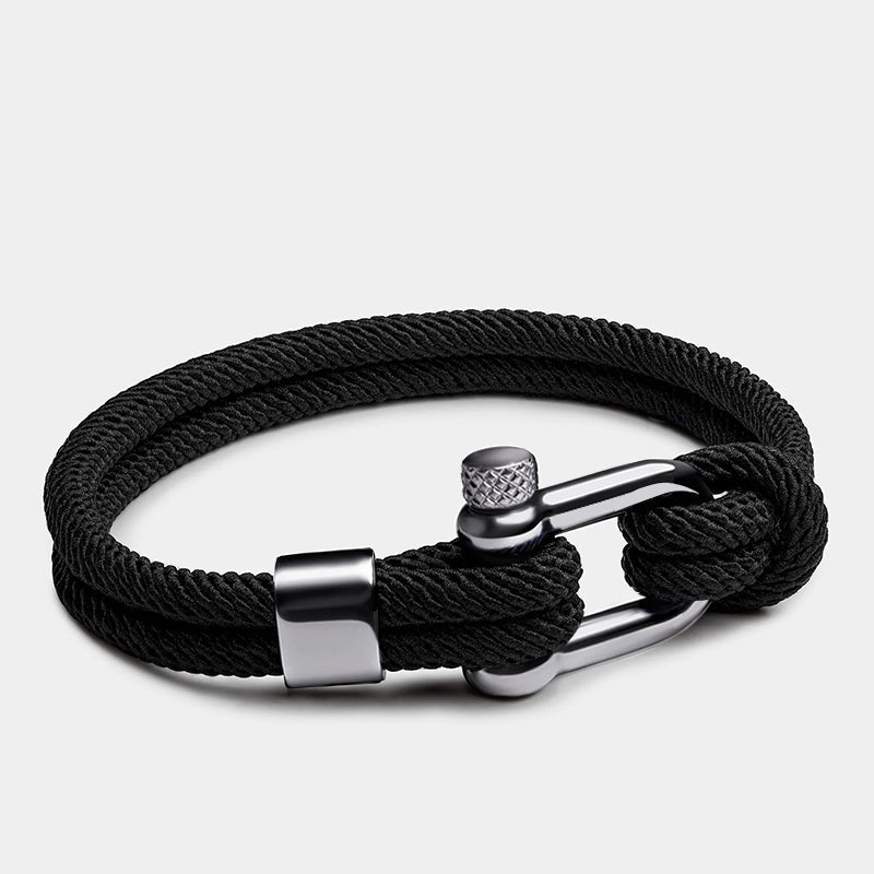 Braided Rope with Metallic Clasp Bracelet