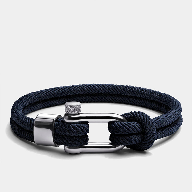 Braided Rope with Metallic Clasp Bracelet