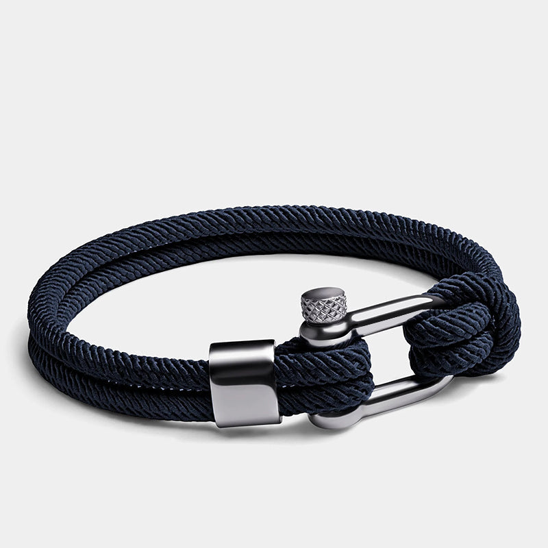 Braided Rope with Metallic Clasp Bracelet