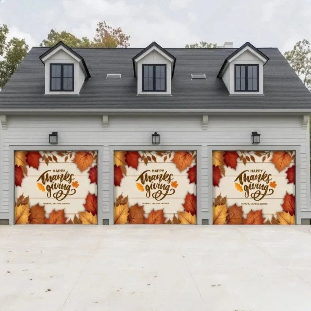 Happy Thanksgiving Festive Garage Door Covers D481