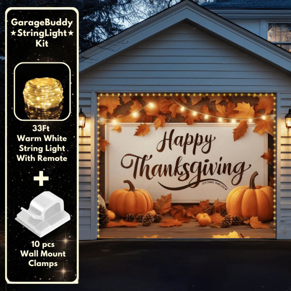 Happy Thanksgiving (B) Festive Garage Door Cover D482