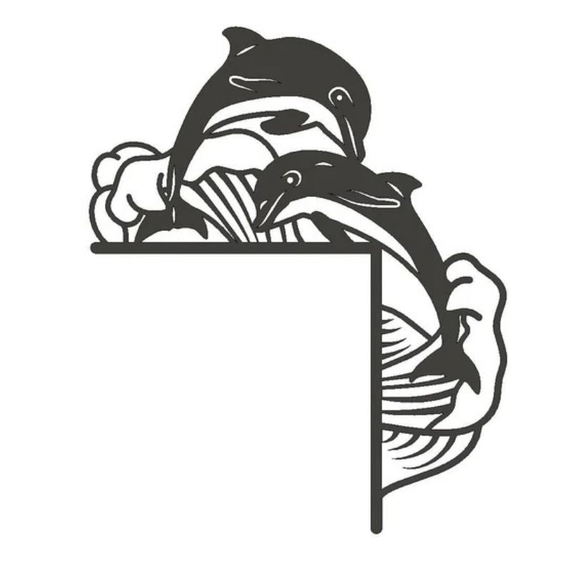 Dolphin Metal Door Topper DT079