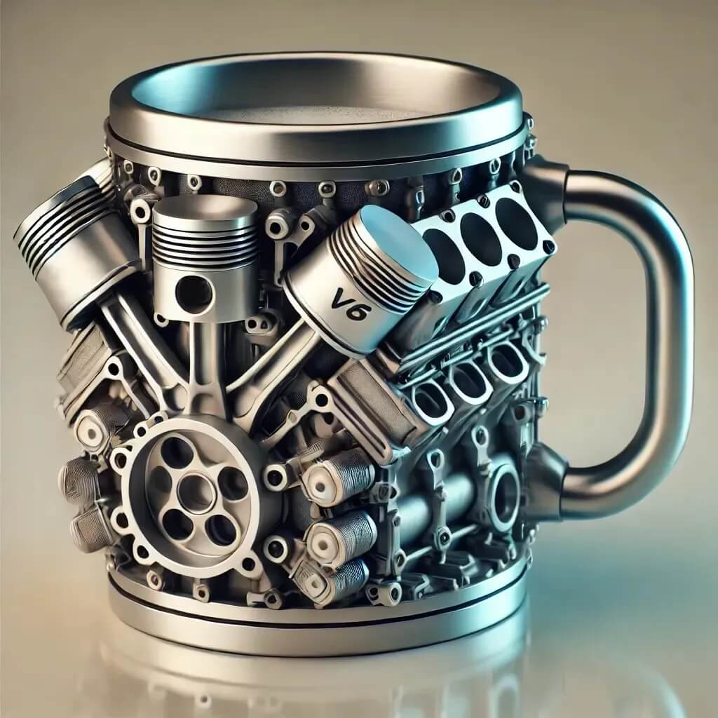 V Engines Stainless Steel Cup