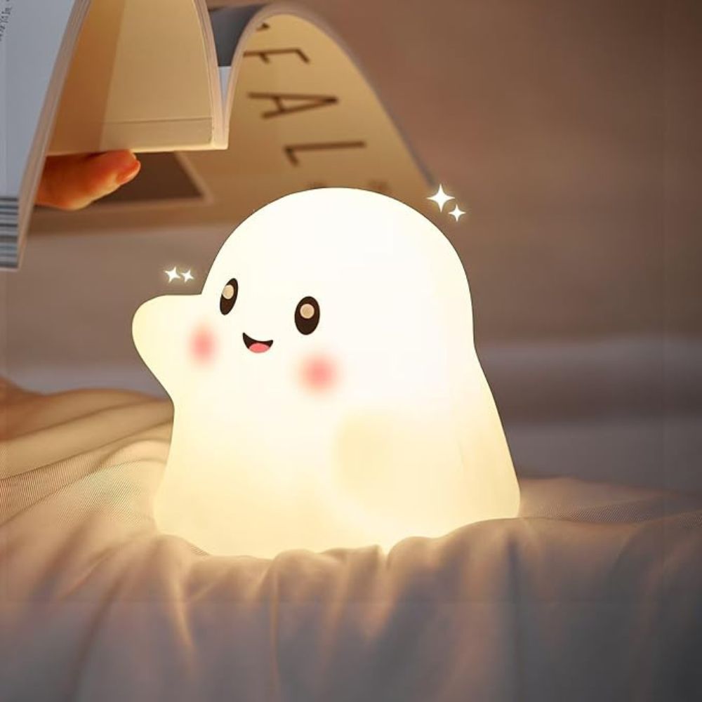 Animal Silicone Soft Night Lights with Touch Sensor - Cute Ghost