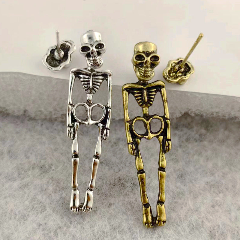 Skull Skeleton Drop Earrings