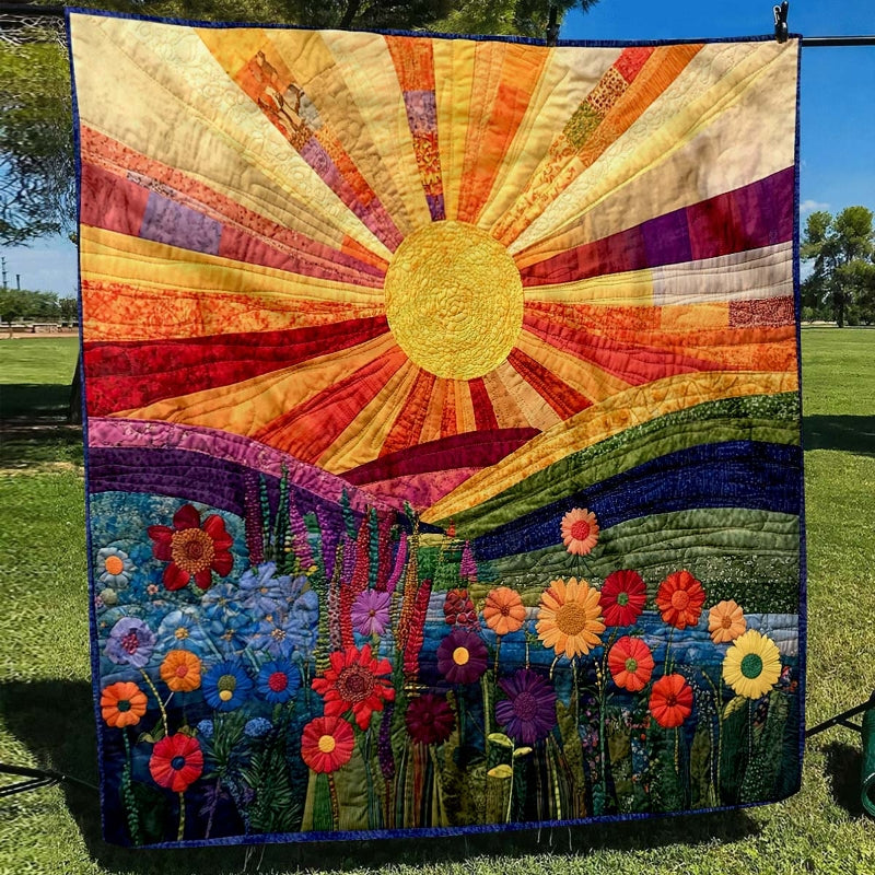 Blossoms in the Sun Blanket - H207 - Premium Blanket