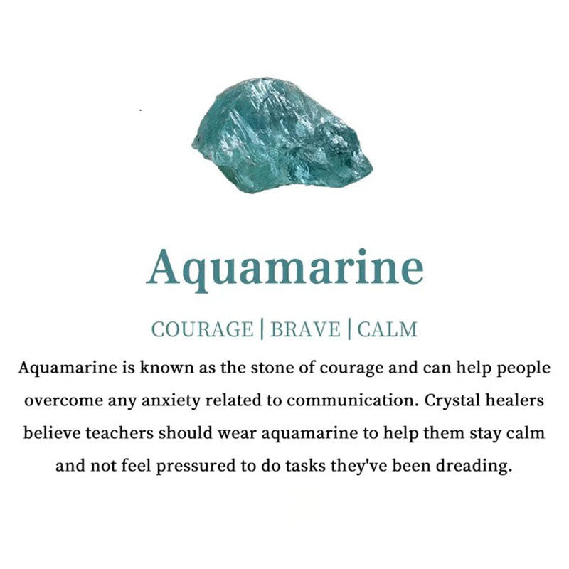 Aquamarine - Handmade Natural Crystal Gemstone Sitting Dog