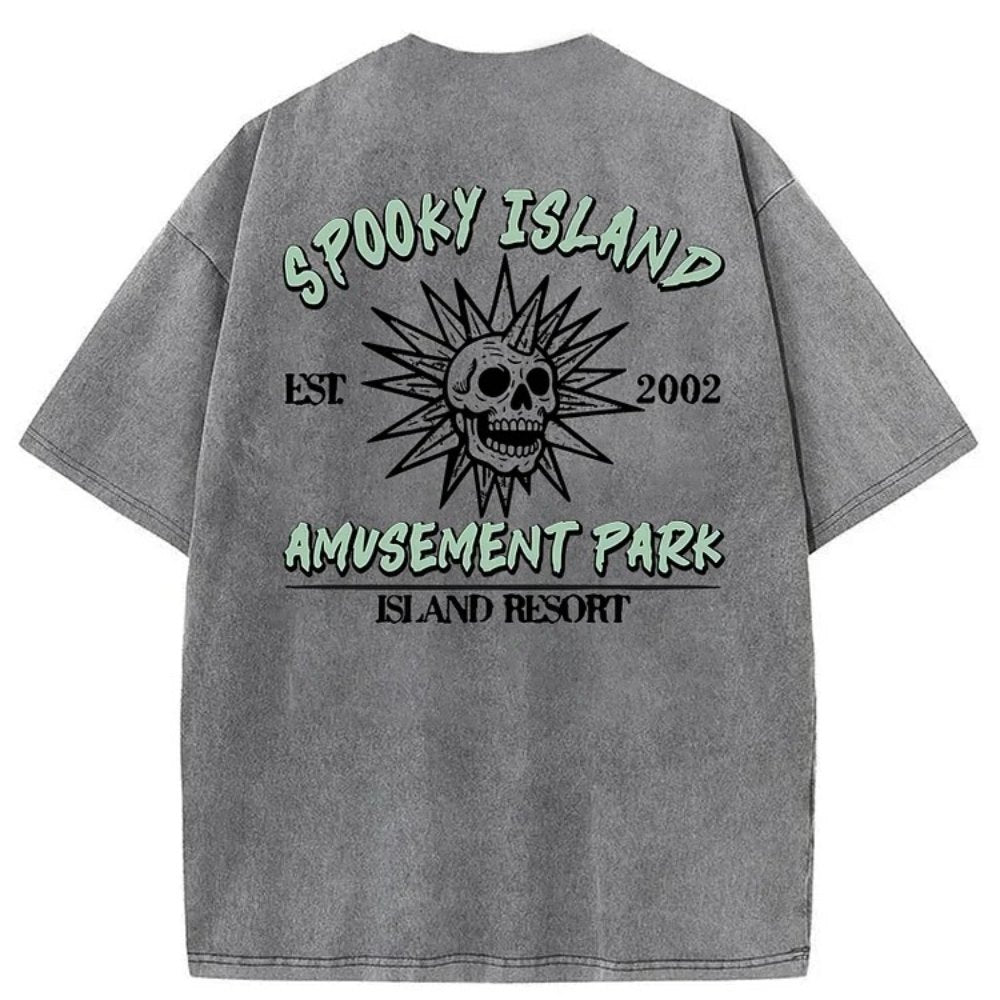 Spooky Island Cartoon Halloween T-Shirt