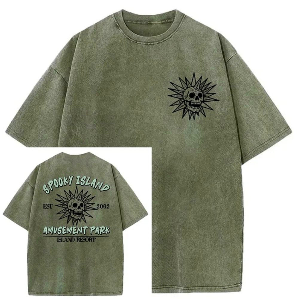 Spooky Island Cartoon Halloween T-Shirt